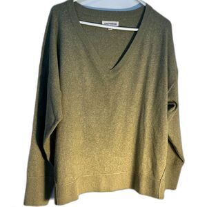 Lucky Brand Cloud Soft Women's V-neck Olive Green Sweater. SZ XL  New